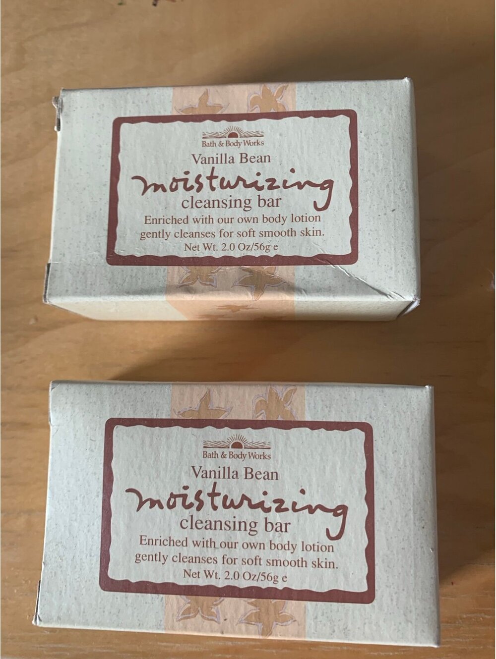 2 Bar Bath & Body Works Vanilla Bean Moisturizing Cleansing Bar 2oz each
